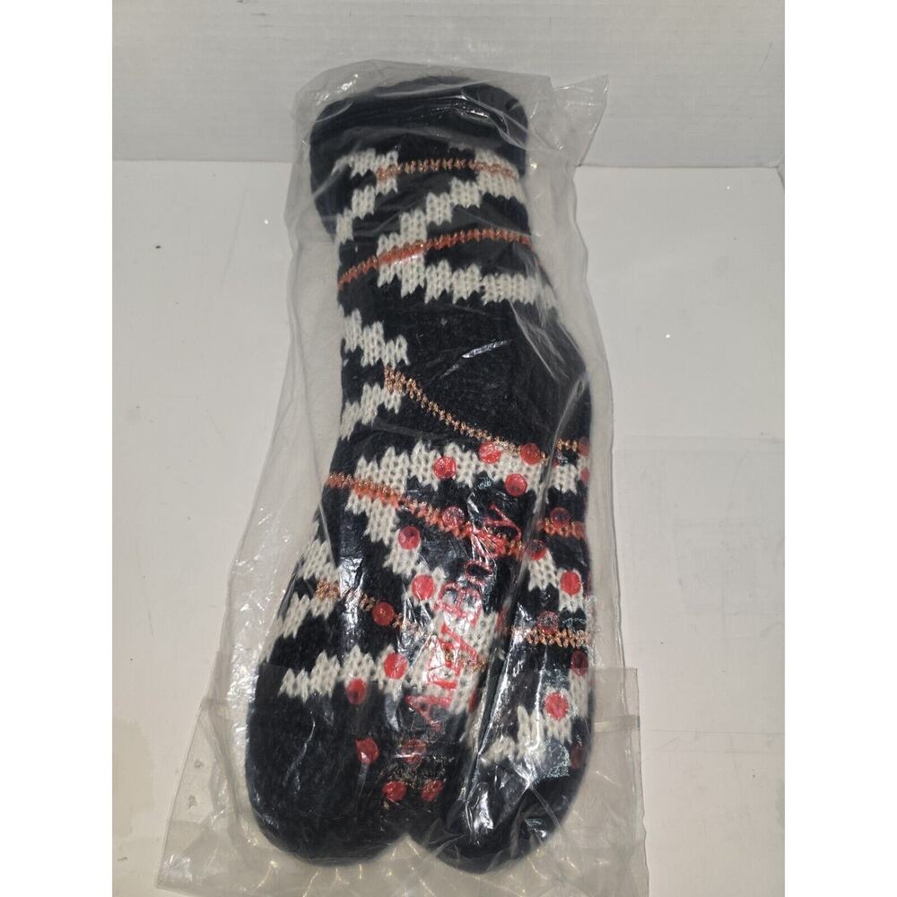 AnyBody Nordic Knit Cozy Warm Christmas Gift Comfy Socks Small Medium 6-8